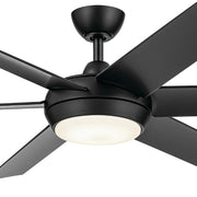 Kichler 310260 Mint 60" Ceiling Fan with LED Light Kit - Satin Black