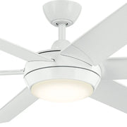 Kichler 310260 Mint 60" Ceiling Fan with LED Light Kit - White