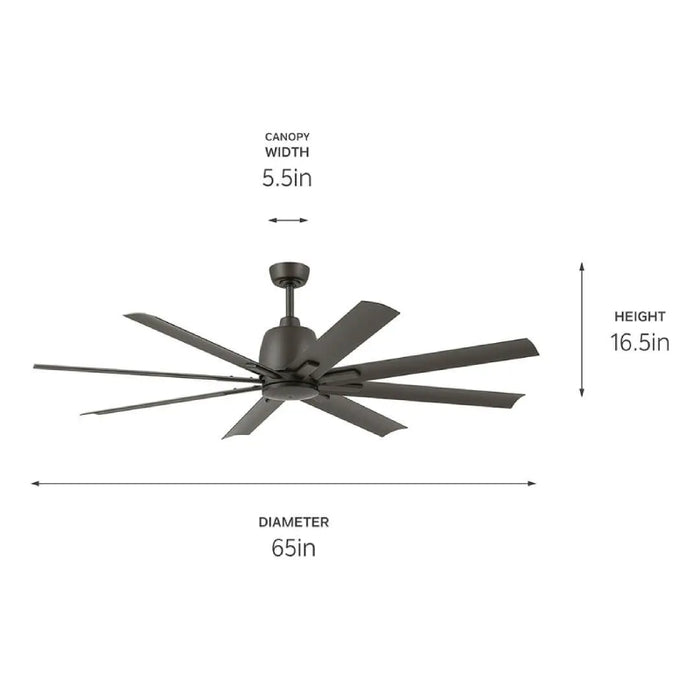 Kichler 310265 Breda 65" Outdoor Ceiling Fan