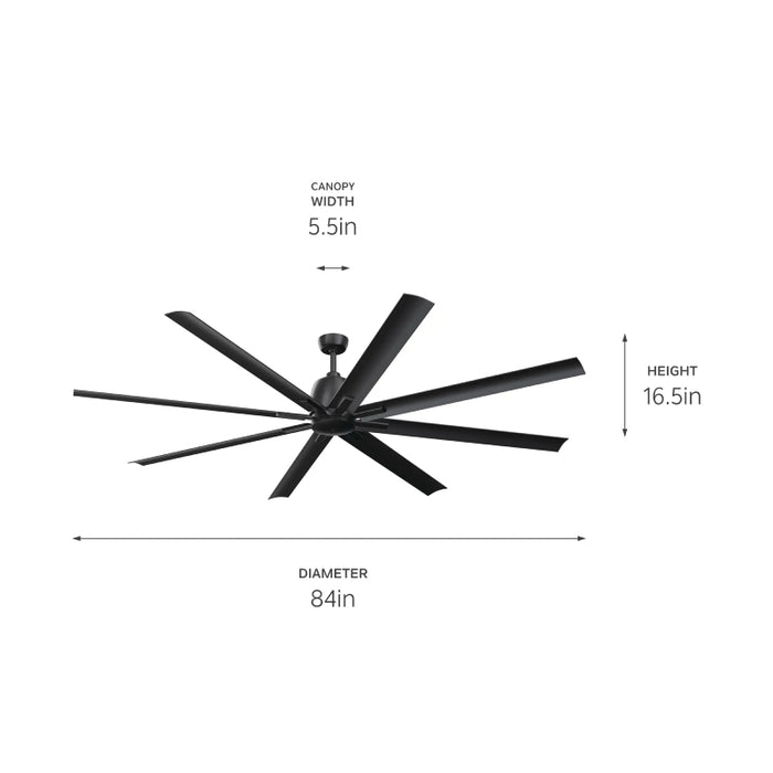 Kichler 310285 Breda 84" Outdoor Ceiling Fan