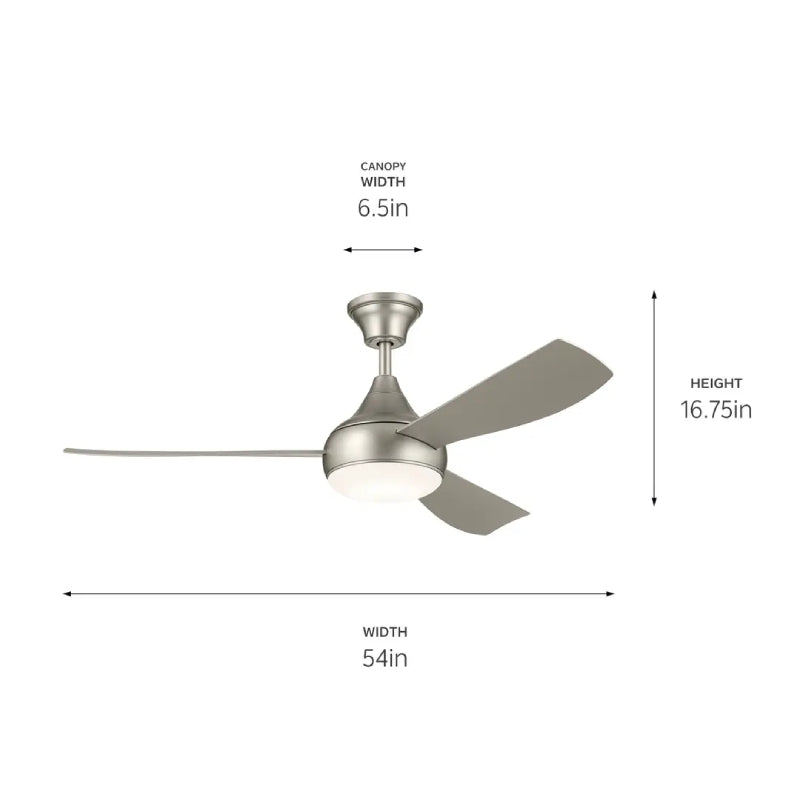 Kichler 310354 Ample 54" Ceiling Fan with LED Light Kit