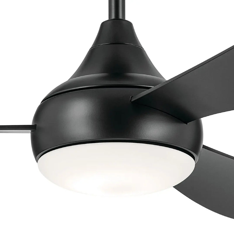 Kichler 310354 Ample 54" Ceiling Fan with LED Light Kit - Satin Black