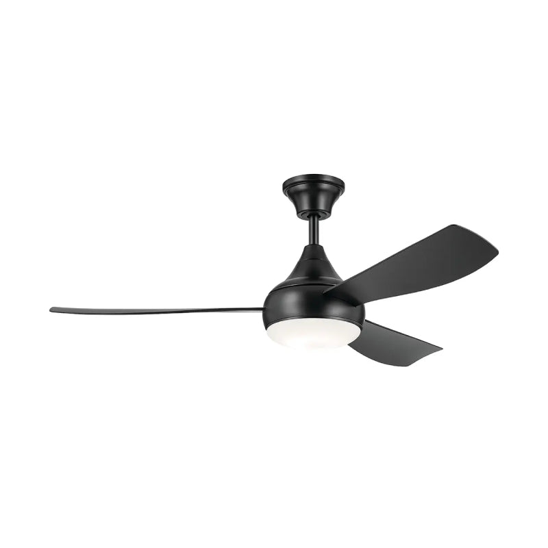 Kichler 310354 Ample 54" Ceiling Fan with LED Light Kit - Satin Black