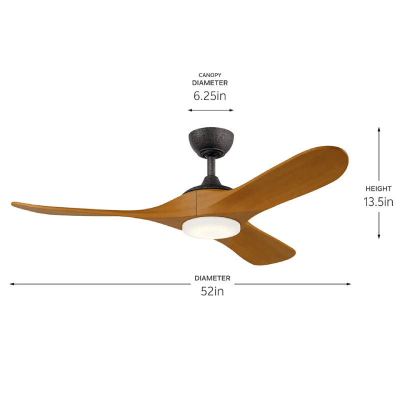 Kichler 310552 Mylo 52" Ceiling Fan with LED Light Kit