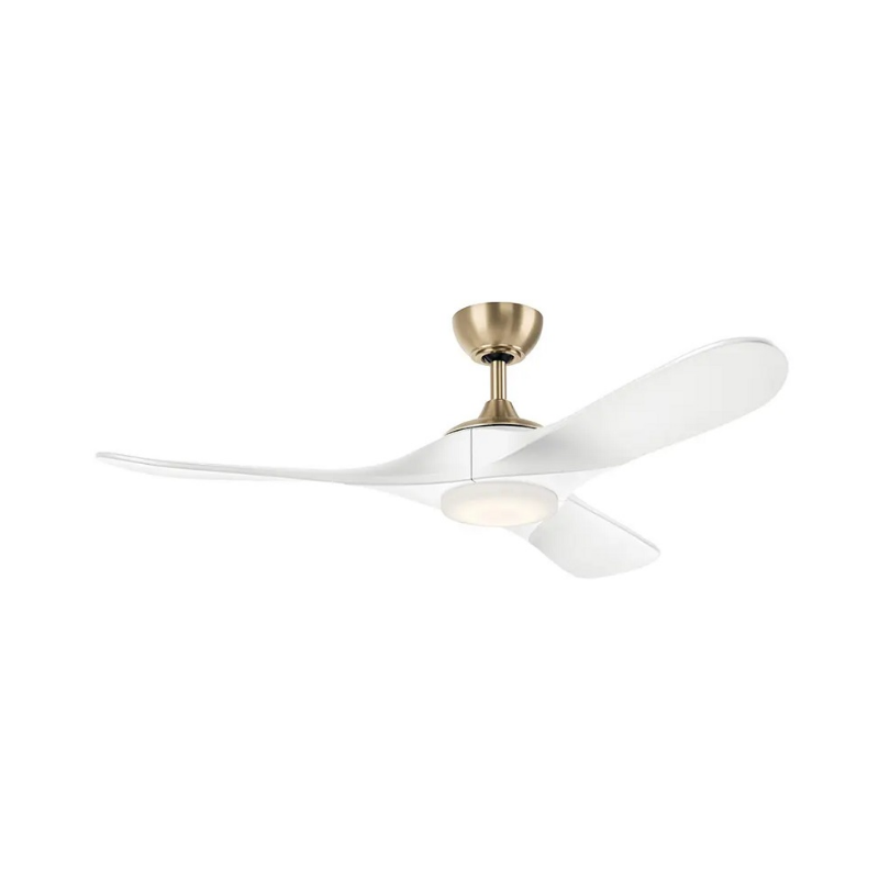 Kichler 310552 Mylo 52" Ceiling Fan with LED Light Kit - Champagne Bronze/Matte White