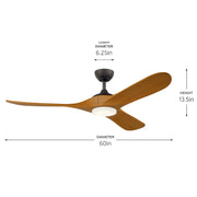 Kichler 310560 Mylo 60" Ceiling Fan with LED Light Kit