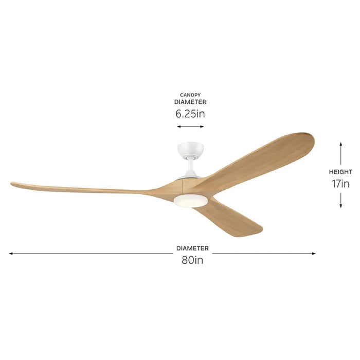 Kichler 310580 Mylo 80" Ceiling Fan with LED Light Kit