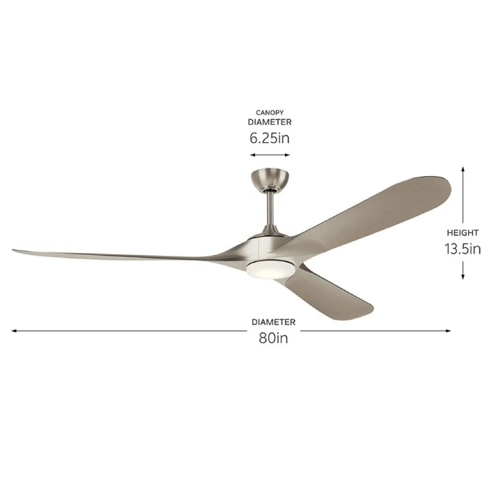 Kichler 310680 Mylo 80" Ceiling Fan with LED Light Kit