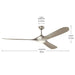 Kichler 310680 Mylo 80" Ceiling Fan with LED Light Kit