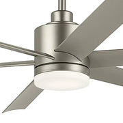 Kichler 310765 Loa 65" Ceiling Fan with LED Light Kit - Painted Brushed Nickel