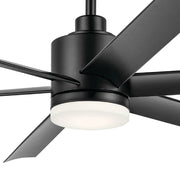 Kichler 310765 Loa 65" Ceiling Fan with LED Light Kit - Satin Black