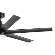 Kichler 310765 Loa 65" Ceiling Fan with LED Light Kit - Satin Black
