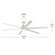 Kichler 310780 Loa 80" Ceiling Fan with LED Light Kit