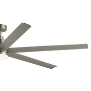 Kichler 310780 Loa 80" Ceiling Fan with LED Light Kit - Painted Brushed Nickel