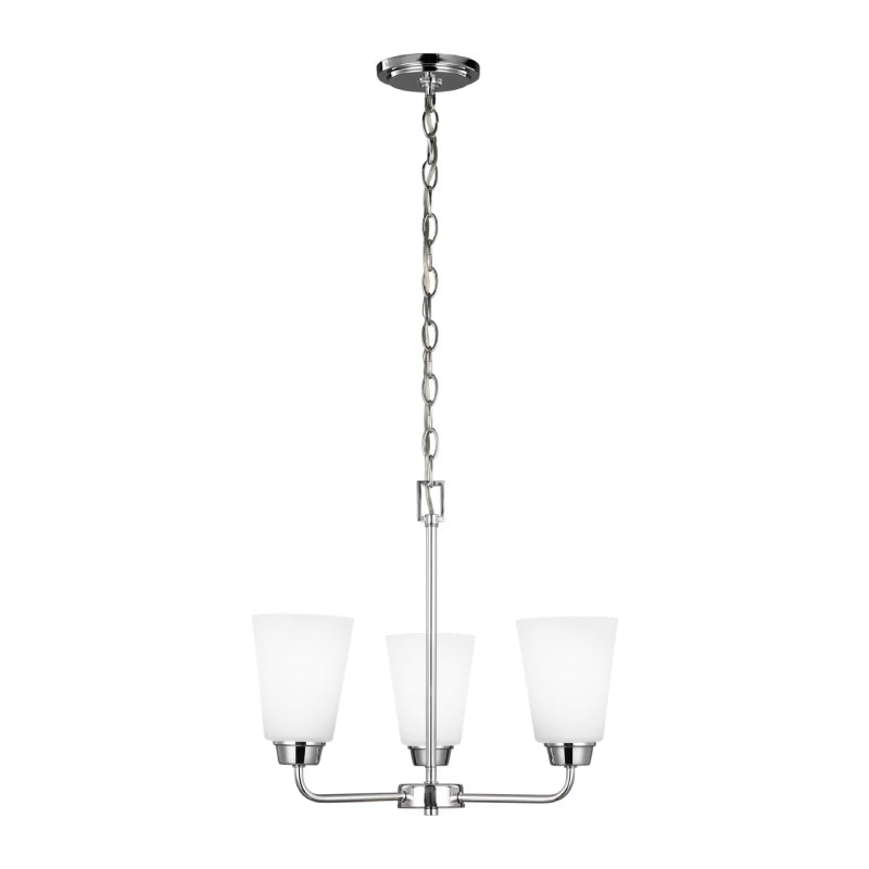Generation 3115203EN3 Kerrville 3-lt 18" LED Chandelier - Chrome
