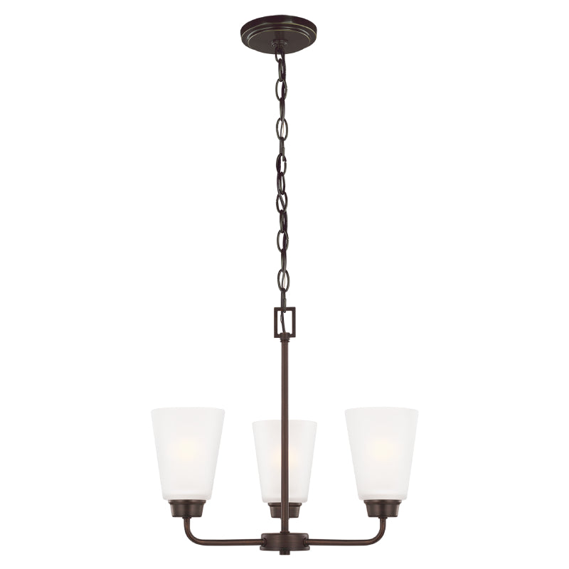 Generation 3115203EN3 Kerrville 3-lt 18" LED Chandelier - Bronze