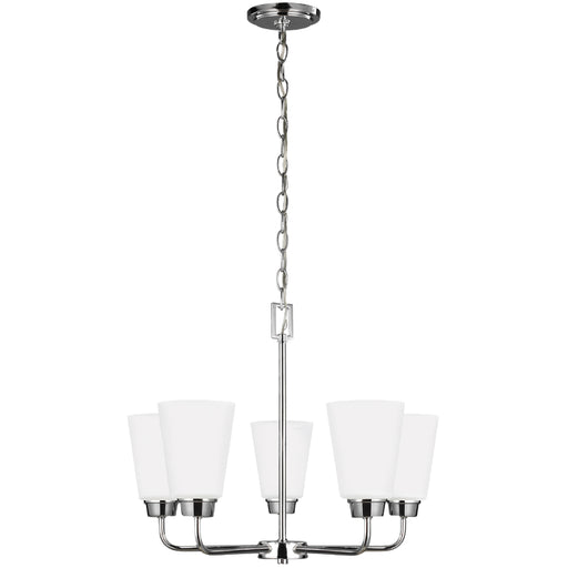 Generation 3115205EN3 Kerrville 5-lt 20" LED Chandelier - Chrome