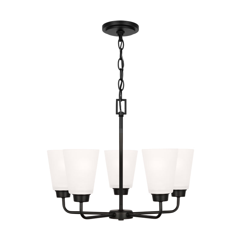 Generation 3115205 Kerrville 5-lt 20" Chandelier - Midnight Black
