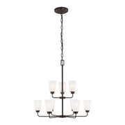 Generation 3115209EN3 Kerrville 9-lt 29" LED Chandelier - Bronze
