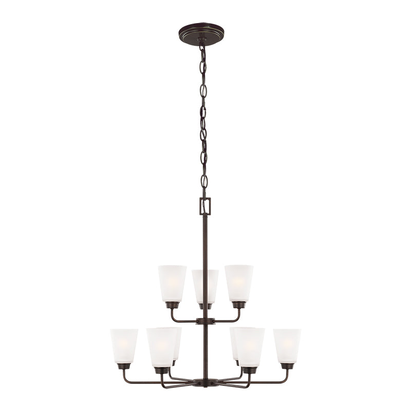 Generation 3115209EN3 Kerrville 9-lt 29" LED Chandelier - Bronze