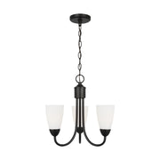 Generation 3120203 Seville 3-lt 17" Chandelier - Midnight Black