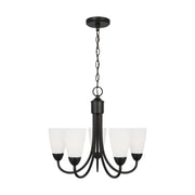 Generation 3120205EN3 Seville 5-lt 21" LED Chandelier - Midnight Black