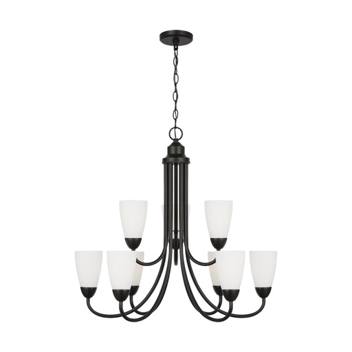 Generation 3120209EN3 Seville 9-lt 29" LED Chandelier - Midnight Black