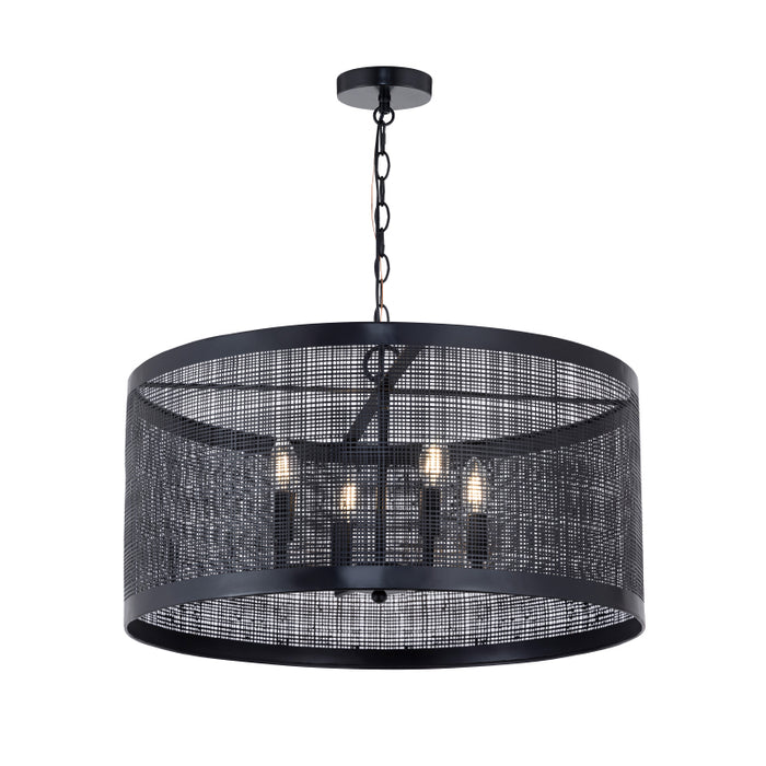 Maxim 31224 Hatcher 4-lt 24" Pendant - Black