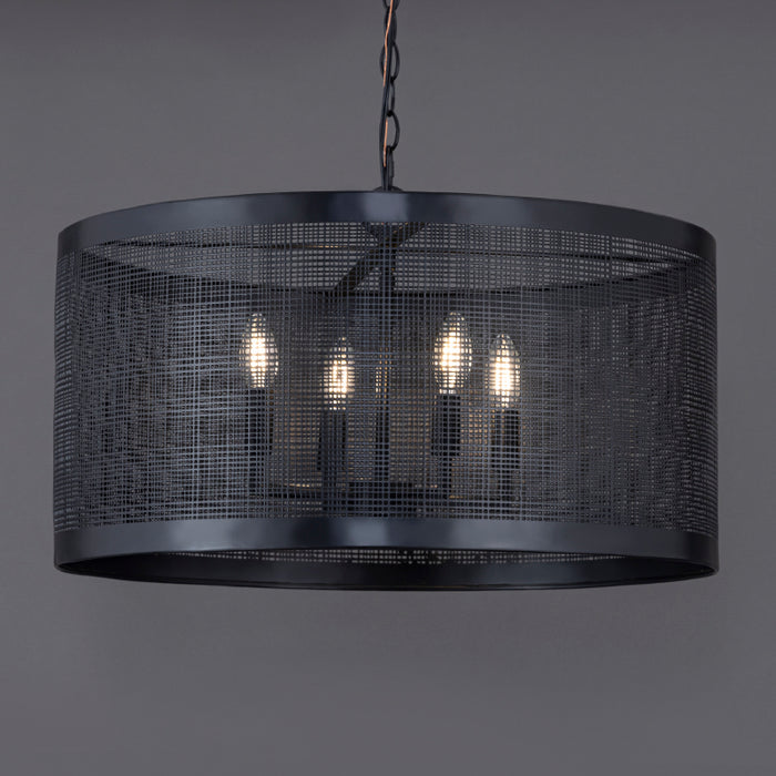 Maxim 31224 Hatcher 4-lt 24" Pendant - Black