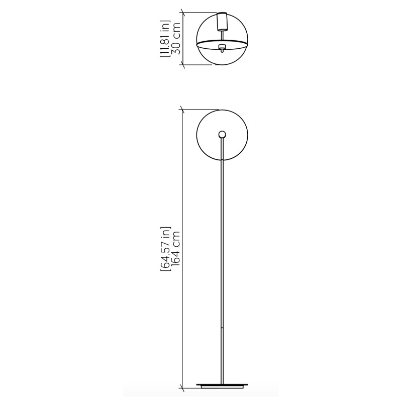 Accord 3126 Dot 1-lt 65" Tall LED Floor Lamp