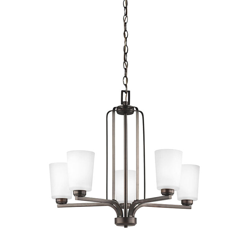 Generation 3128905EN3 Franport 5-lt 26" LED Chandelier
