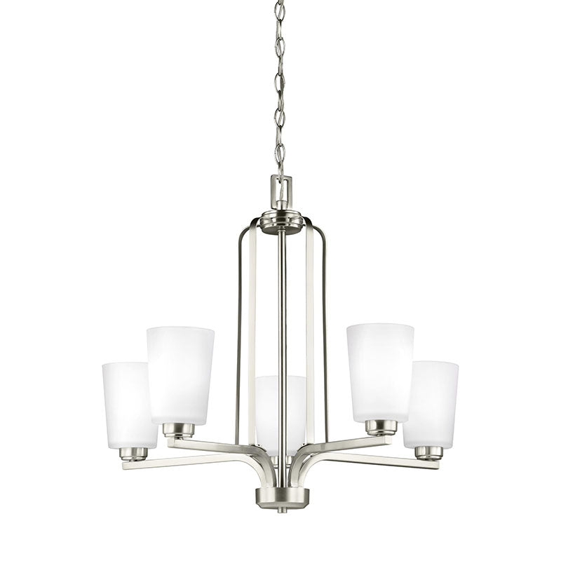 Generation 3128905EN3 Franport 5-lt 26" LED Chandelier