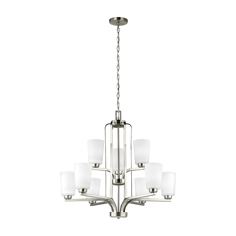 Generation 3128909EN3 Franport 9-lt 30" LED Chandelier