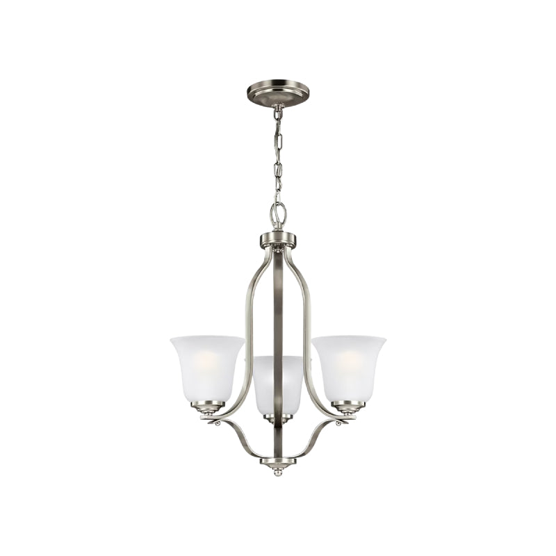 Generation 3139003EN3 Emmons 3-lt 20" LED Chandelier - Brushed Nickel