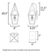 Maxim 3164 Bavaria 1-lt 21" Tall Outdoor Wall Sconce