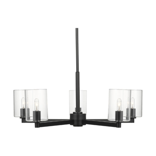 Visual Comfort 3164205C Fullton 5-lt 27" Chandelier with Clear Glass - Midnight Black