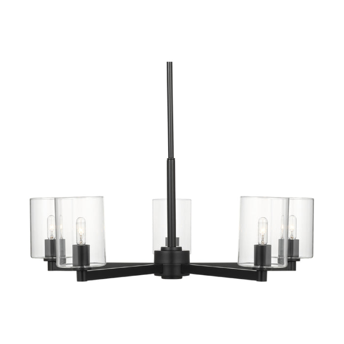 Visual Comfort 3164205C Fullton 5-lt 27" Chandelier with Clear Glass - Midnight Black