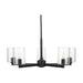 Visual Comfort 3164205C Fullton 5-lt 27" Chandelier with Clear Glass - Midnight Black