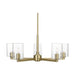 Visual Comfort 3164205C Fullton 5-lt 27" Chandelier with Clear Glass - Satin Brass