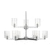 Visual Comfort 3164209C Fullton 9-lt 30" Chandelier with Clear Glass - Chrome