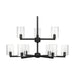 Visual Comfort 3164209C Fullton 9-lt 30" Chandelier with Clear Glass - Midnight Black