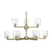 Visual Comfort 3164209C Fullton 9-lt 30" Chandelier with Clear Glass - Satin Brass