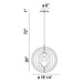 Eurofase 31873 Abruzzo 1-lt 20" Tall Pendant