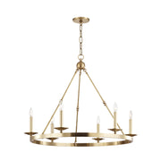Hudson Valley 3206 Allendale 6-lt 36" Chandelier-Aged Brass