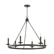 Hudson Valley 3206 Allendale 6-lt 36" Chandelier-Aged Brass/Old Bronze
