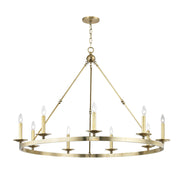 Hudson Valley 3209 Allendale 9-lt 46" Chandelier-Aged Brass