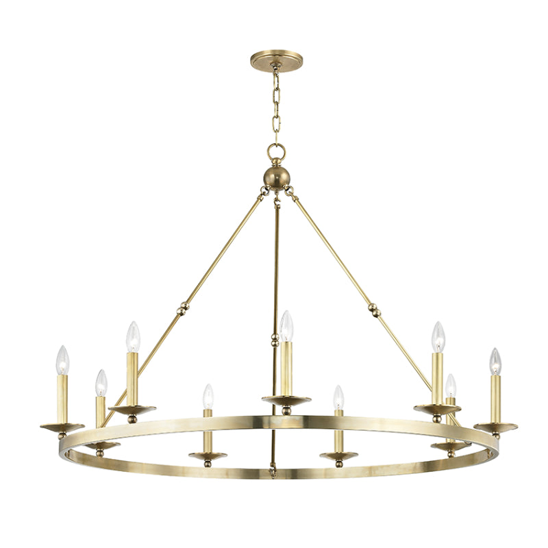 Hudson Valley 3209 Allendale 9-lt 46" Chandelier-Aged Brass