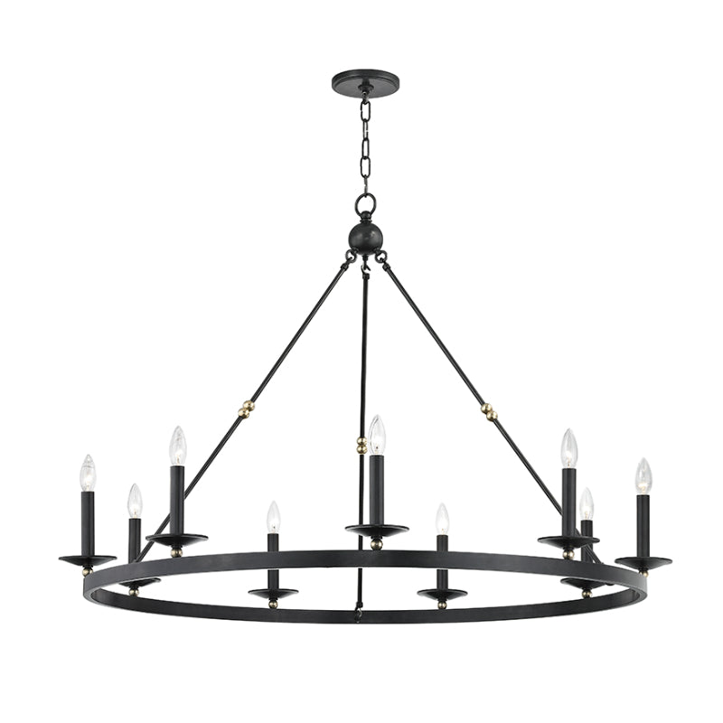 Hudson Valley 3209 Allendale 9-lt 46" Chandelier-Aged Brass/Old Bronze