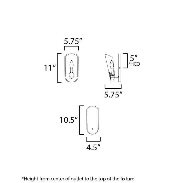 Maxim 32351 Armory 1-lt 11" Tall Wall Sconce