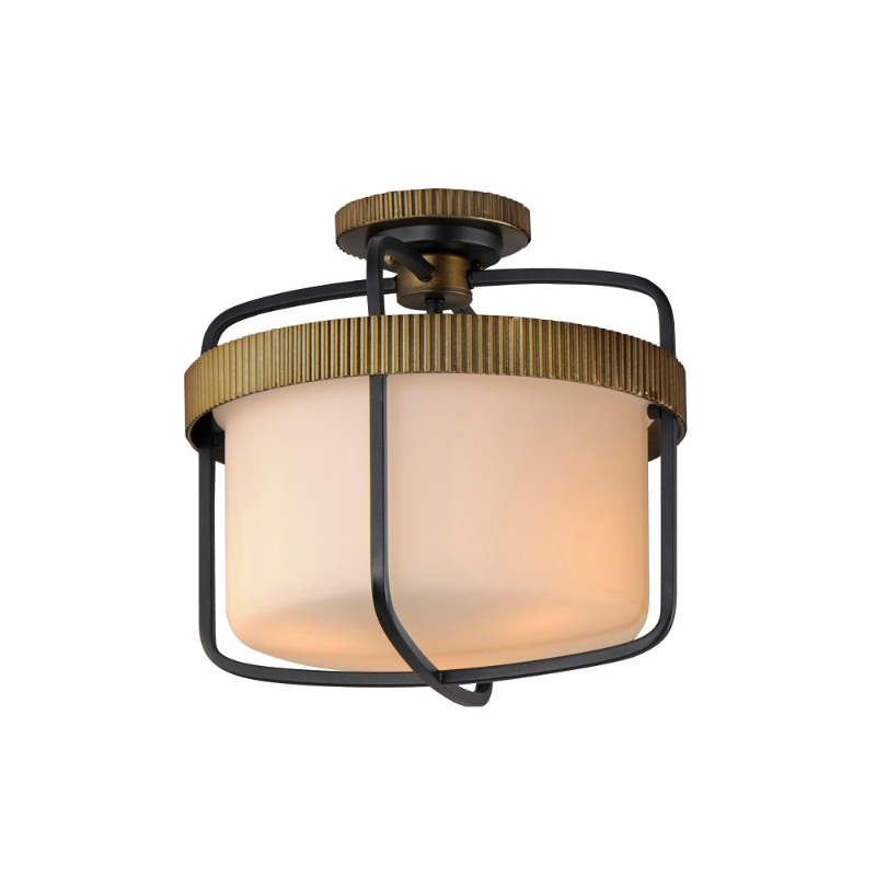 Maxim 32650 Ruffles 3-lt 14" Semi-Flush Mount